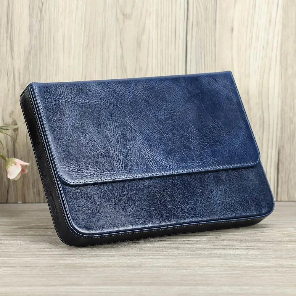 Luxuriöses Leder Füllfederhalter-Etui mit 12 Fächern – Hochwertige Stiftebox aus echtem Leder mit herausnehmbarem Einsatz