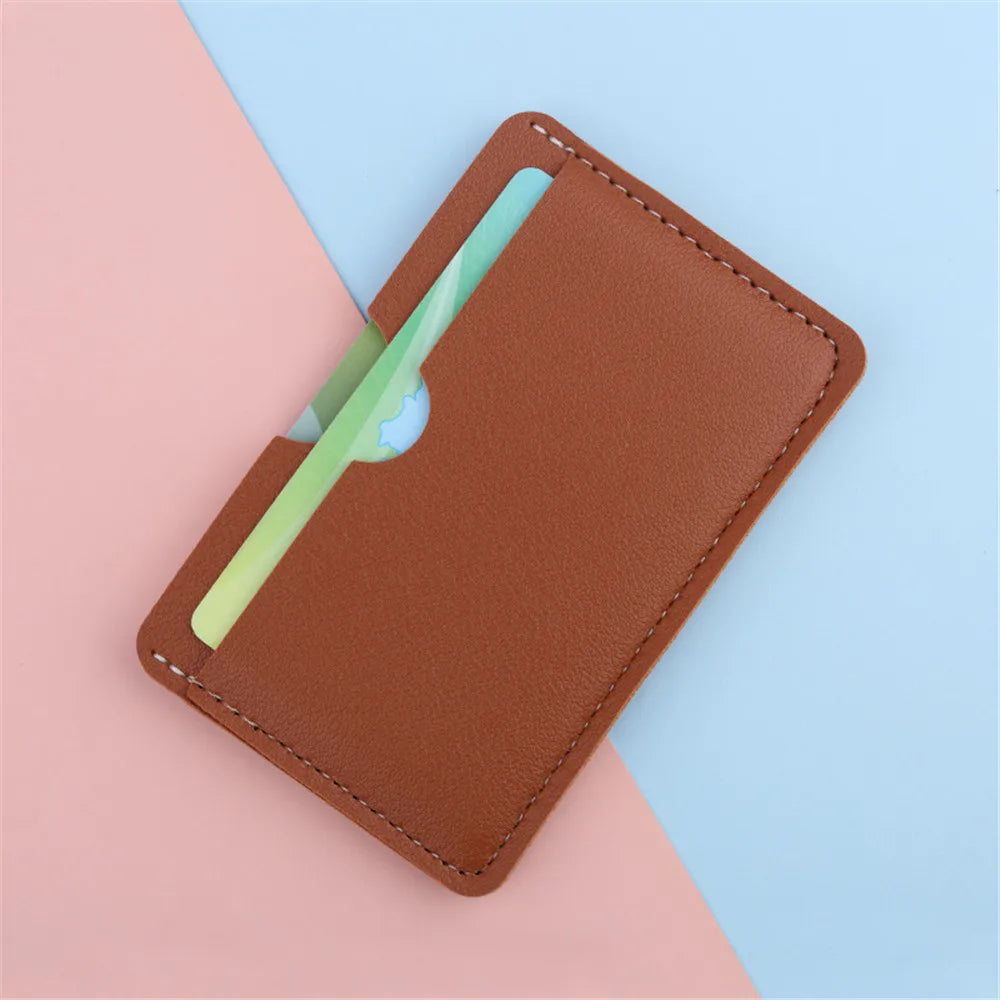 Mini Kartenetui aus PU-Leder – Slim ID- & Kreditkartenhalter mit Münzfach, 3 Kartenfächer, Unisex Card Case in 6 Farben