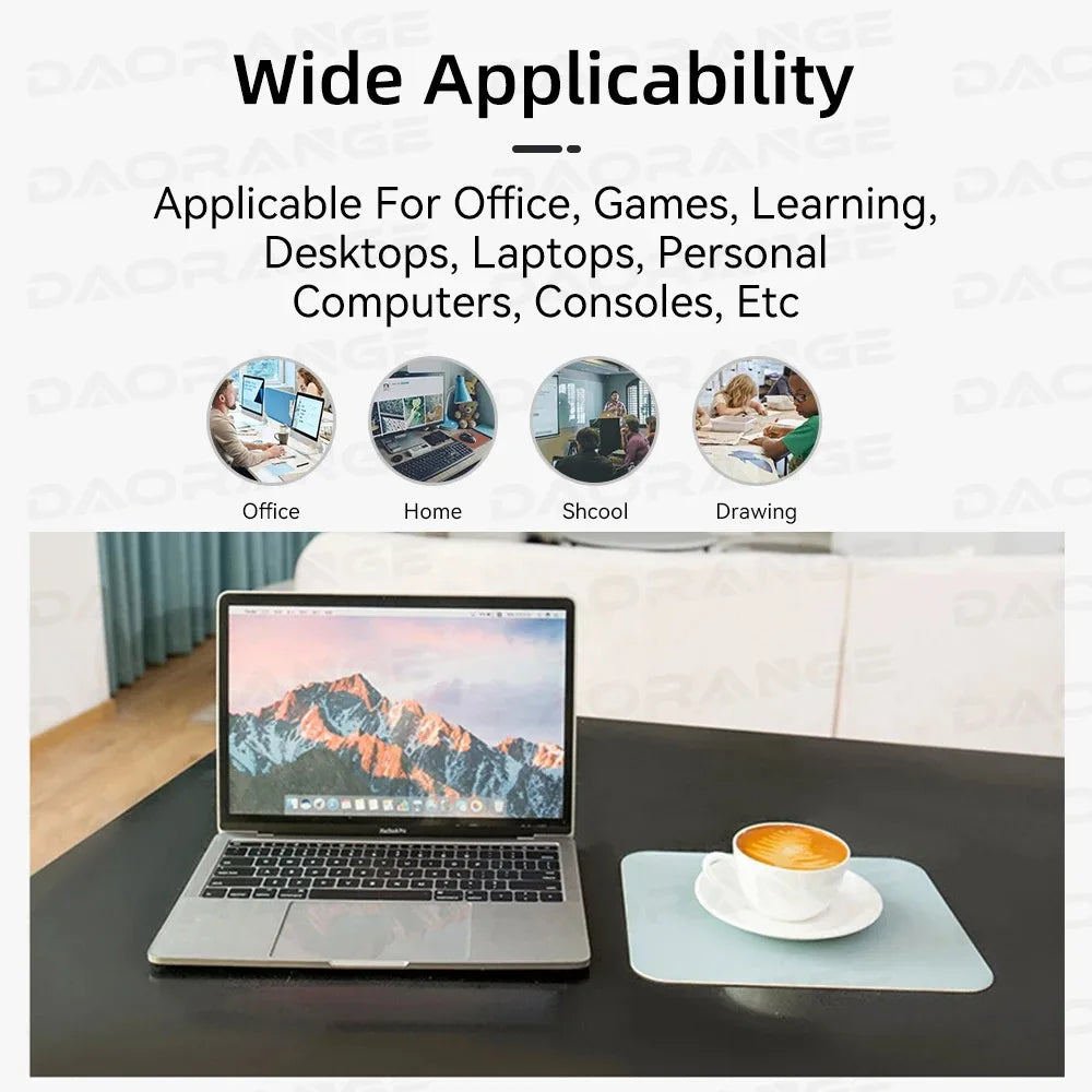 Kompaktes Leder Mousepad – Rutschfeste, doppelseitige PU Leder Mausmatte für Gaming, Büro & Laptop