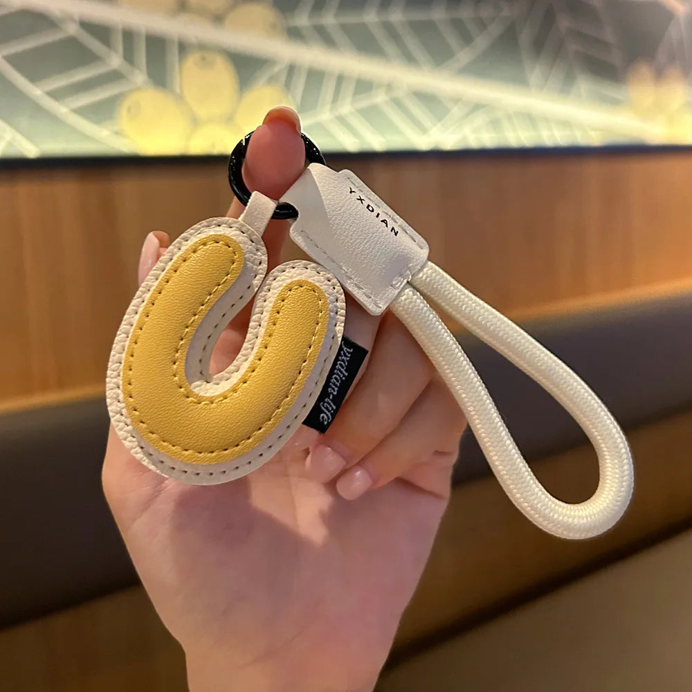 Bunter PU-Leder Schlüsselanhänger mit geflochtener Handschlaufe – Anti-Verlust Keychain &amp; Lanyard for Schlüssel, Tasche, Koffer &amp; Handy 