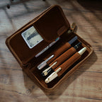 Echtes Leder Stifteetui mit Reißverschluss – Multifunktionale Pen Pouch & Organizer für Schule & Büro