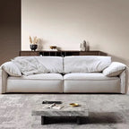 Luxuriöses Designer Ledersofa im italienischen Minimalismus – Grand canapé-lit moderne avec chaise longue, style scandinave, configuration individuelle