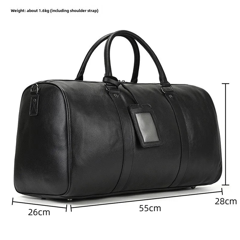 WANTING Sac de voyage en cuir 55 cm au Crazy Horse Rindsleder – Sac de voyage étanche pour hommes avec housse pour affaires et bagages 