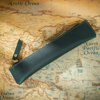 Mini Stifteetui en véritable cuir – Handgefertigter Leder-Organizer für Büro, Schule &amp; Reisen