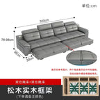 Modernes italienisches Leder Sofa mit Stauraum & elektrischer Funktion – Platzsparendes Kombinationssofa für kleine Wohnungen, elektrisch verstellbar