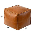 PU Leder Sitzwürfel mit Stauraum – Minimalistischer Aufbewahrungs-Ottoman &amp; Sitzbank mit rutschfester Basis (40×40×40 cm) 