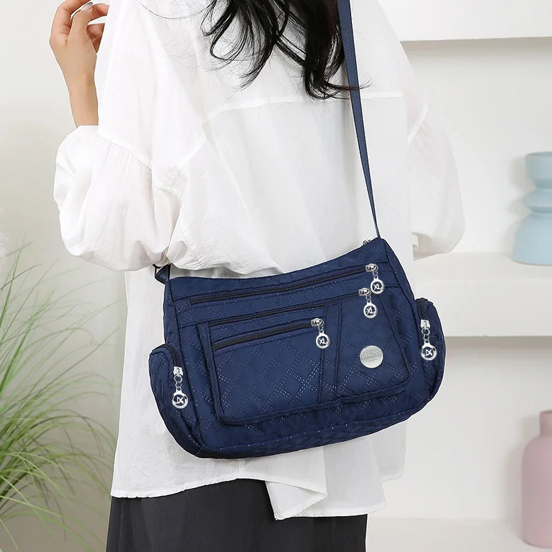 Damen &amp; Herren Nylon Handtasche – Oxford Stoff Schultertasche, bolso cruzado con múltiples fundas para todas las etiquetas y viajes