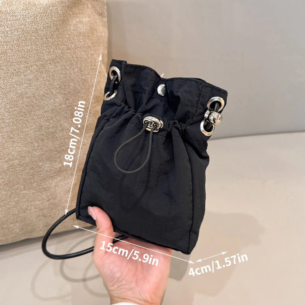 Nylon Mini Crossbody Bag – Multifunktionale Soft Phone Wallet & Schultertasche, Unisex Messenger Bag