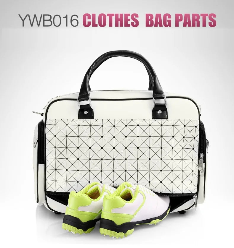 Sac de golf PGM YWB016 – Grand sac de golf en cuir PU avec doubles compartiments, protection et design étanche 