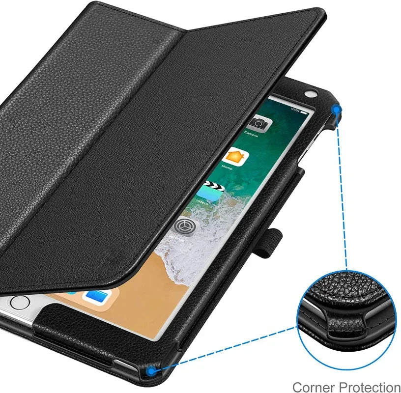 Flip Case aus PU-Leder für iPad 10.2 (7., 8., 9. Gen) & iPad 10.9 (10. Gen) – Robuste Tablet Schutzhülle mit Standfunktion & Stifthalter