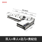 Modernes Luxus Ecksofa en Leder – Canapé multifonctionnel en forme de L, canapé d'immersion design minimaliste pour femmes de style