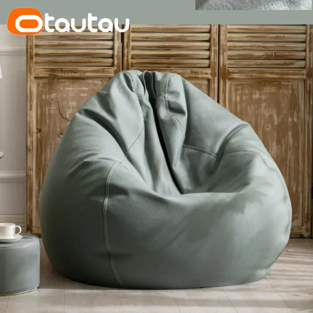 OTAUTAU Bean Bag Sofa aus Kunstleder – Gefüllter Sitzsack 70 cm für modernes Wohnen