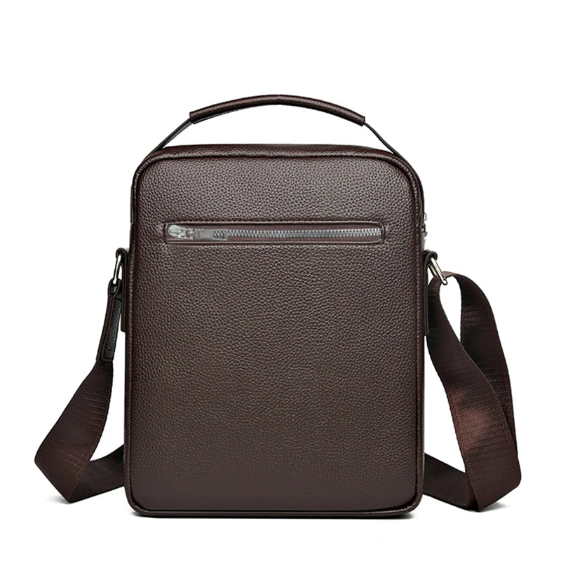 Bolso bandolera y bandolera de cuero para hombre: bolso para portátil de negocios con mayor capacidad y estilo