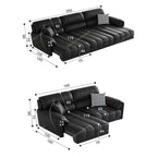 Elegantes Luxus Leder Ecksofa – Minimalistisches, elektrisch verstellbares Designer-Sofa für modernes europäisches Wohnen