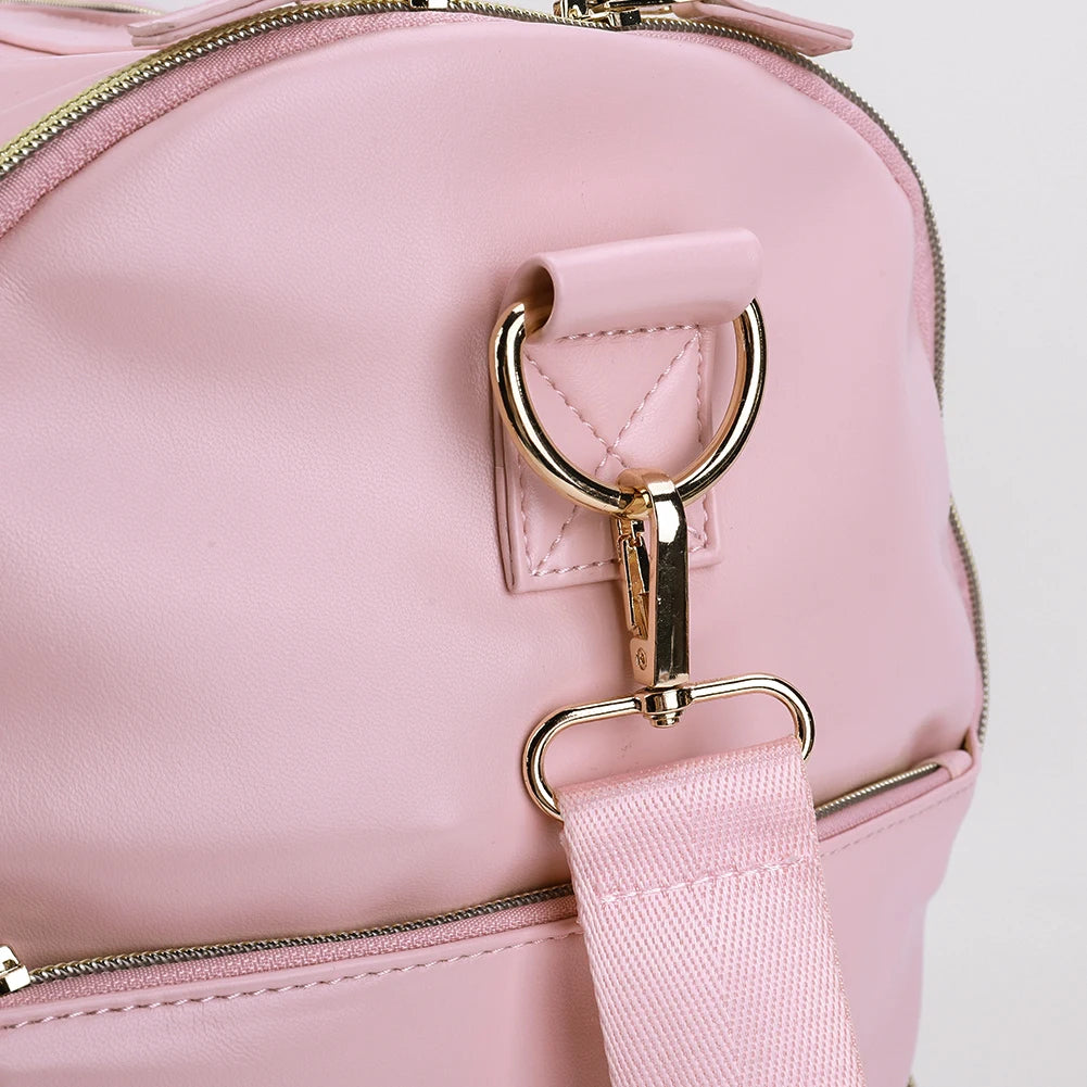 Portatrajes de viaje de cuero PU – Bolso de lona de gran capacidad, faltbare Anzugtasche mit Multi-Bolsillos para negocios y viajes