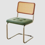 Moderne Rattan-Esszimmerstühle aus Kunstleder mit Chrombeinen – Sillas auxiliares de diseño de mediados de siglo para Esszimmer, Wohnzimmer &amp; Küche