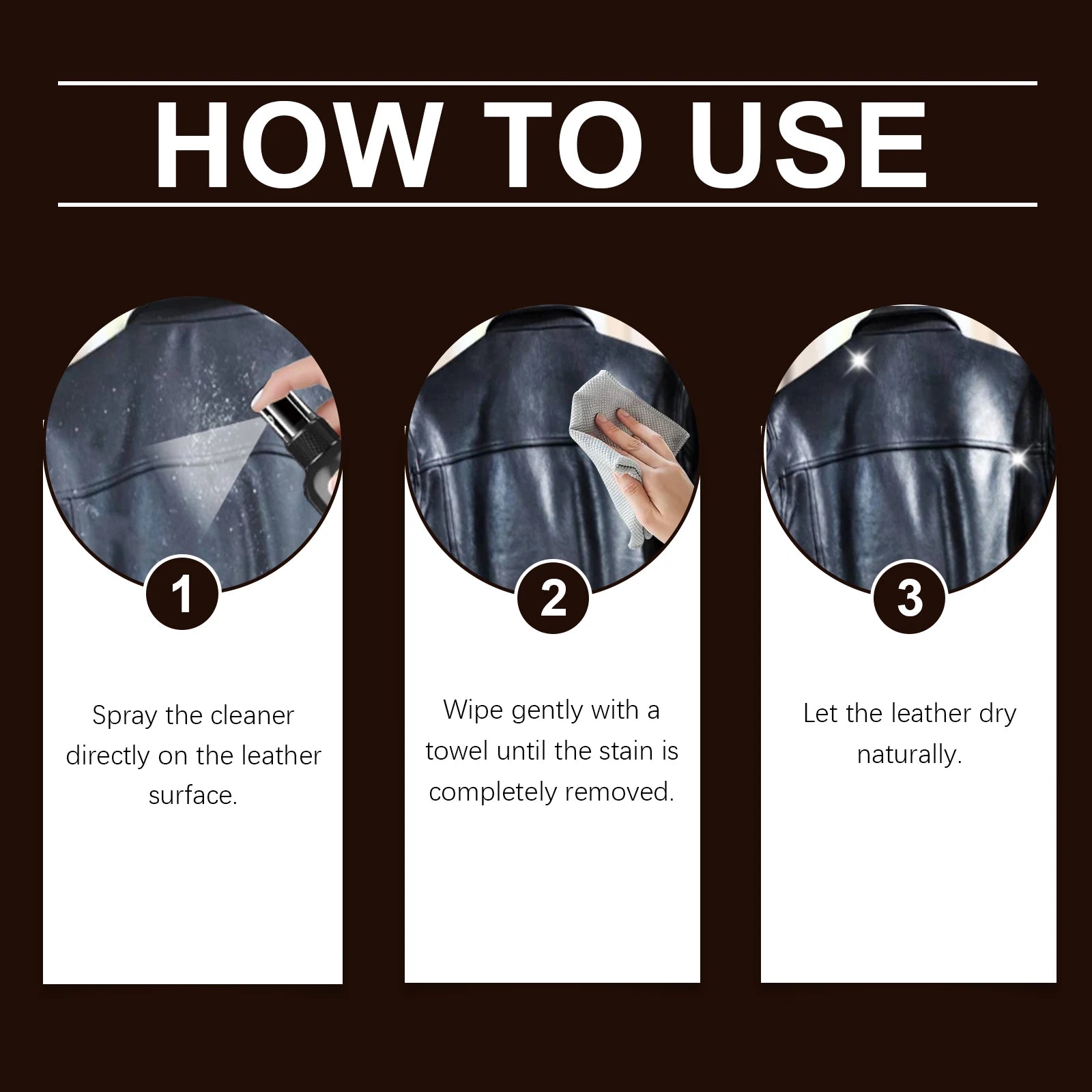 Lederjacken Reiniger & Conditioner – Professionelle Lederpflege für Jacken, Sofas & Taschen | Fleckenentferner & Farbauffrischer (100 ml / 200 ml)