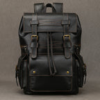 LUUFAN Großer Leder Rucksack Herren – Vintage Laptop Rucksack aus echtem Rindsleder für 17 Zoll, Schule, Reise & Alltag