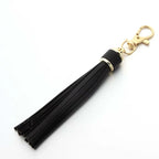 Trendiger Leder Quasten Schlüsselanhänger – Eleganter Tassel Keychain mit Karabinerhaken aus Metall für Taschen & Accessoires
