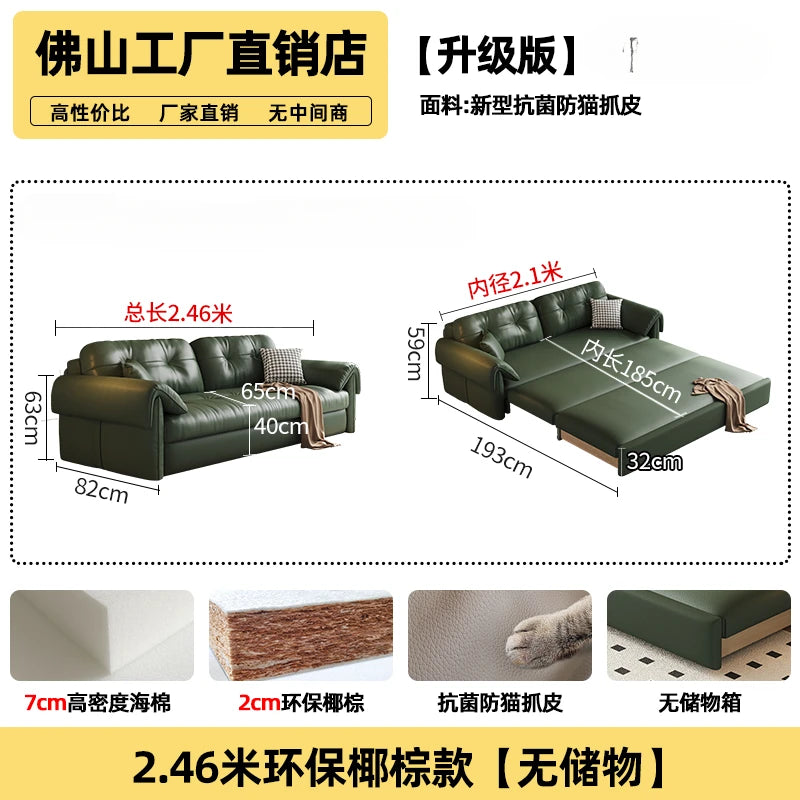 Platzsparendes Eck-Schlafsofa mit Stauraum – Klappbares Multifunktionssofa, verstellbar, modernes Design für Wohnzimmer & Gästezimmer