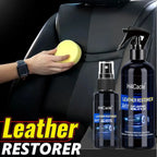 Leder Restaurator Spray für Auto & Innenraum – Flüssiger Farbauffrischer & Glanzpflege für Ledersitze & schwarze Kunststoffteile