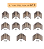 QJH Kit de poinçons en cuir – Outils de poinçonnage d'angle haut de gamme en acier au carbone pour outils à main, couteaux et sacs (R2–R18)