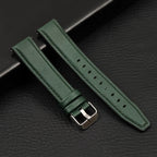 Brazalete de cuero vintage de 20 mm y 22 mm para Samsung Galaxy Watch 4–7 y Xiaomi Redmi Watch – Brazalete clásico para reloj inteligente con diseño dorado 