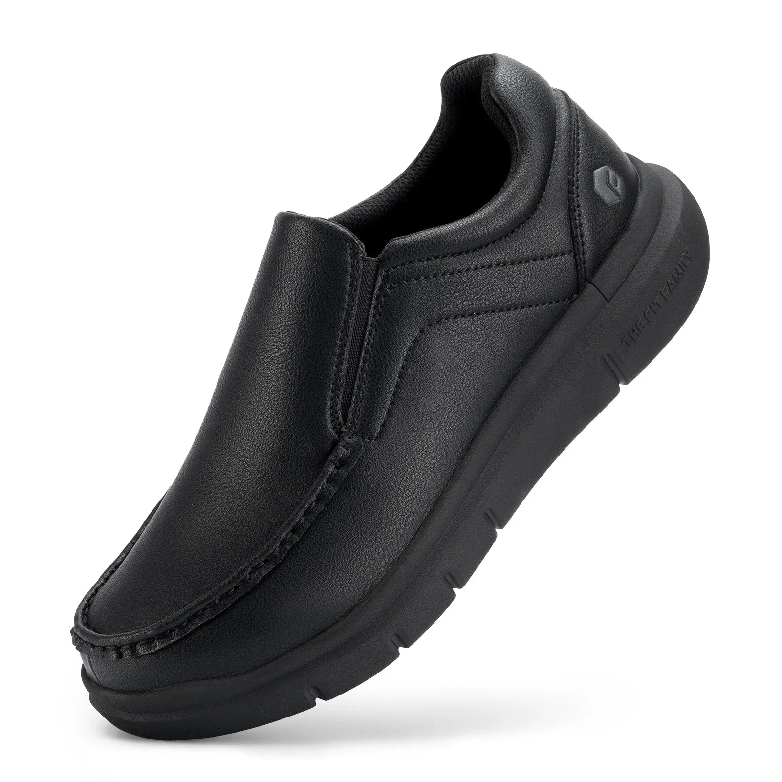 Fitville Herren Slip-On Lederschuhe – Extraweite Komfort-Loafer, leicht & unterstützend für Alltag und Freizeit