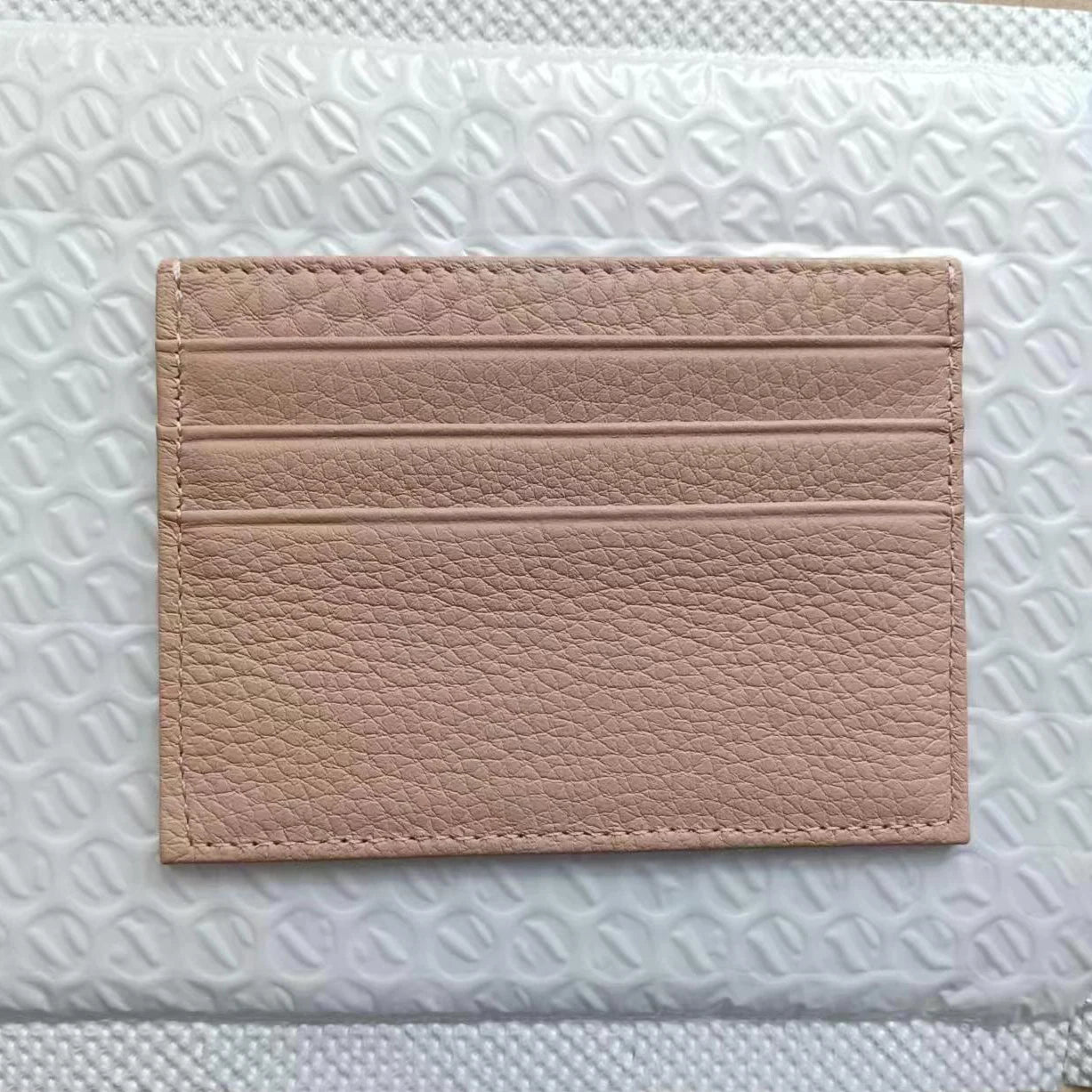 Personalisierter Leder Kartenhalter mit Initialen – Slim Wallet aus echtem Rindsleder für Damen & Herren