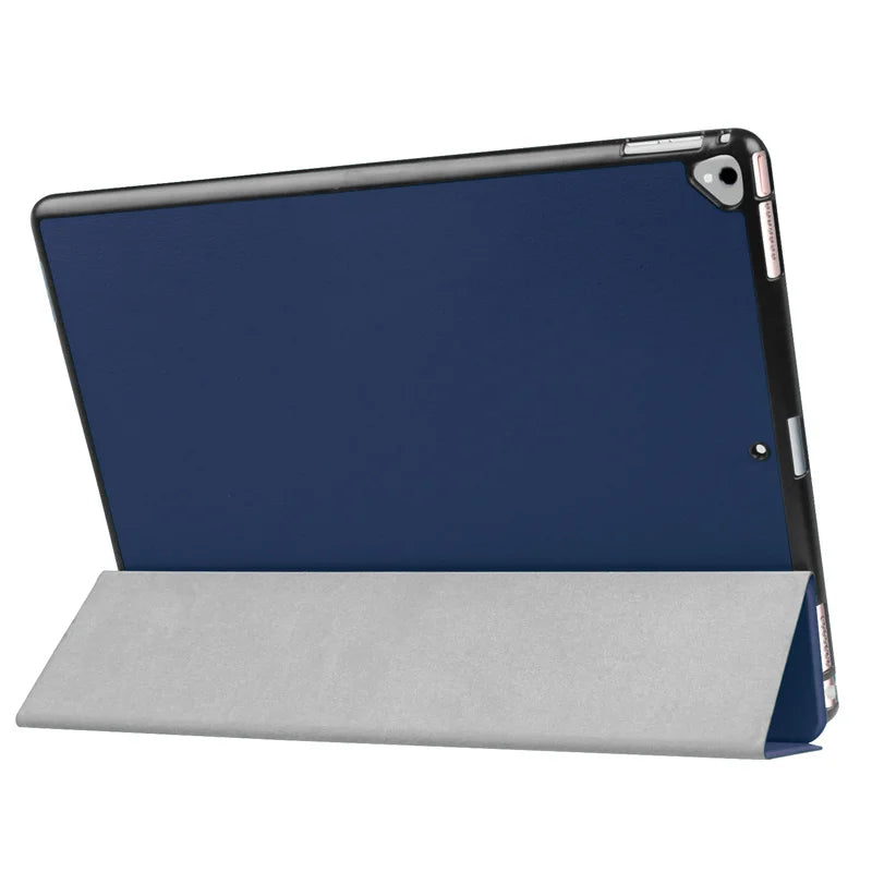 Étui en cuir PU à trois volets pour iPad Pro 12.9 pouces (1. et 2. génération) – Smart Cover avec fonction support pour iPad Pro 12.9 (2015 et 2017) 