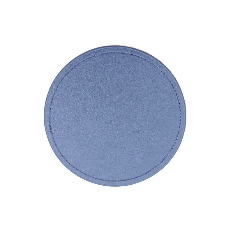 2er-Set personalisierte PU-Leder Untersetzer mit kostenloser Gravur – Runde Kaffee- & Getränkeunterlagen als Hochzeitsgeschenk & stilvolle Tischdeko