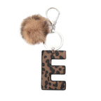 Modischer Leoparden Alphabet Schlüsselanhänger aus Kunstleder – Exquiser Buchstaben-Keyring as Handtaschen-Charm &amp; Geschenk 