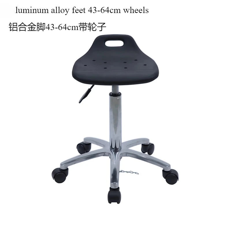 Höhenverstellbarer Dreh-Barhocker aus Eco-Leder – Antistatischer 360° Swivel Stuhl mit rutschfester Basis im modernen Design