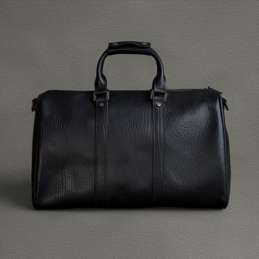 PNDME Vintage Leder Reisetasche aus echtem Rindsleder – Große Luxury Travel Duffle Bag aus First-Layer Cowhide für Damen & Herren