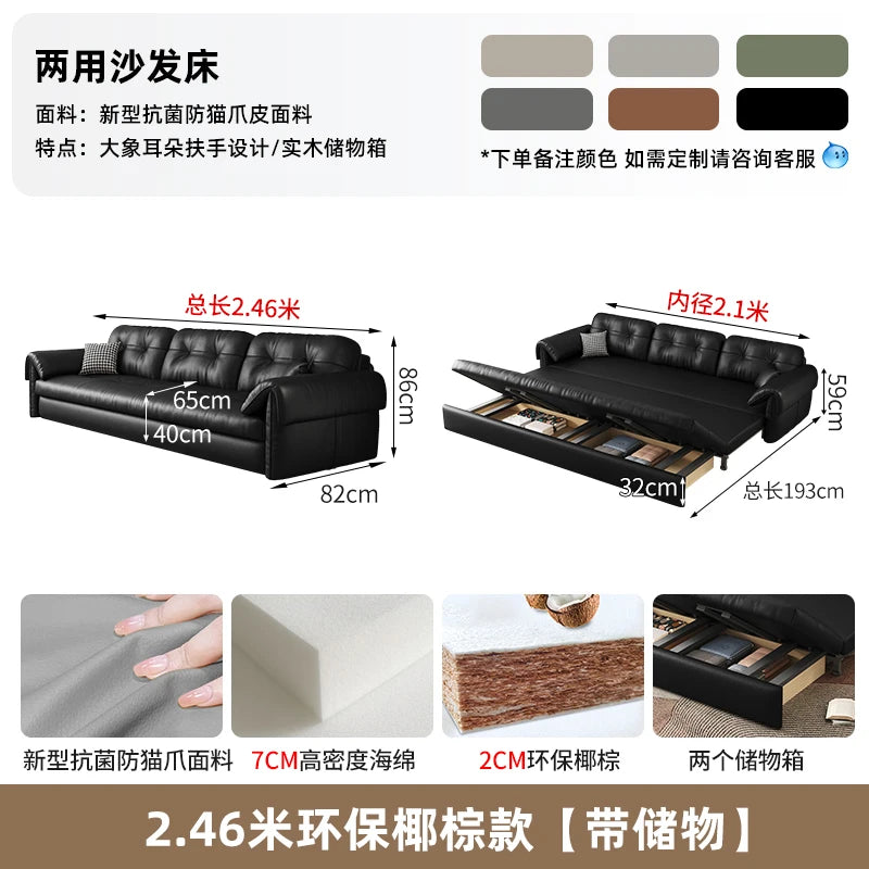 Platzsparendes Eck-Schlafsofa mit Stauraum – Klappbares Multifunktionssofa, verstellbar, modernes Design für Wohnzimmer & Gästezimmer