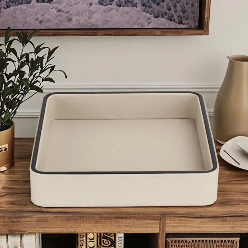 PU-Leder Aufbewahrungsbox & Ablageschale – Moderne Schmuck-, Schlüssel- & Kosmetik-Organizer für Flur, Wohnzimmer & Schreibtisch