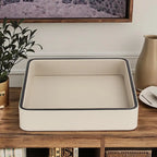 PU-Leder Aufbewahrungsbox & Ablageschale – Moderne Schmuck-, Schlüssel- & Kosmetik-Organizer für Flur, Wohnzimmer & Schreibtisch