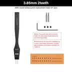 WUTA 3G Plancha para pinchar cuero con Wechselkopf – Professionelles Lederlochwerkzeug aus 4Cr13 Stahl, Austauschbare Chisel- &amp; Punch-Köpfe para bricolaje Lederarbeiten 