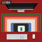 EMTRA Leder Gaming Mousepad - Großes, Rutschfestes &amp; Wasserdichtes Mauspad in Mehrfarben für Büro, Gaming &amp; Homeoffice