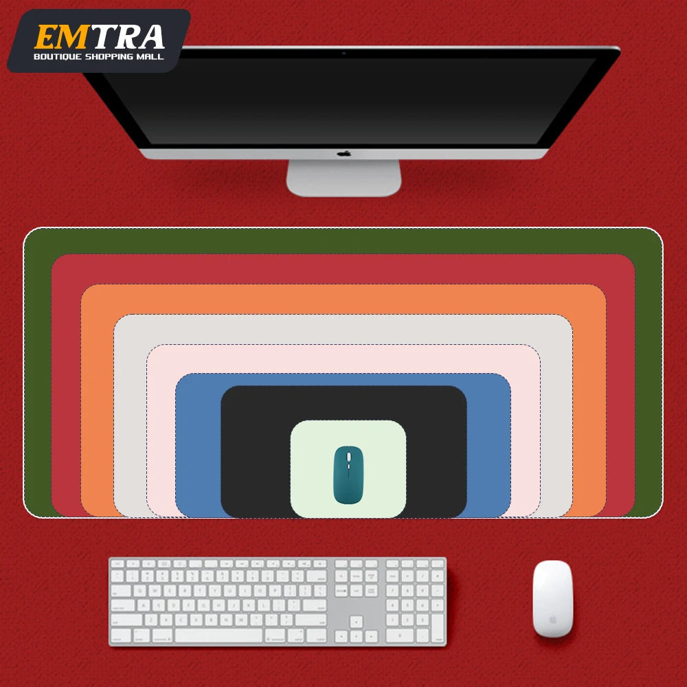 EMTRA Leder Gaming Mousepad – Großes, Rutschfestes & Wasserdichtes Mauspad in Mehrfarben für Büro, Gaming & Homeoffice