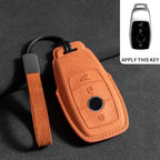 Wildleder Autoschlüssel Hülle für Mercedes-Benz – Edles Key Case Cover pour E-Klasse W213/W205, CLA &amp; AMG Modelle (2018–2020) 
