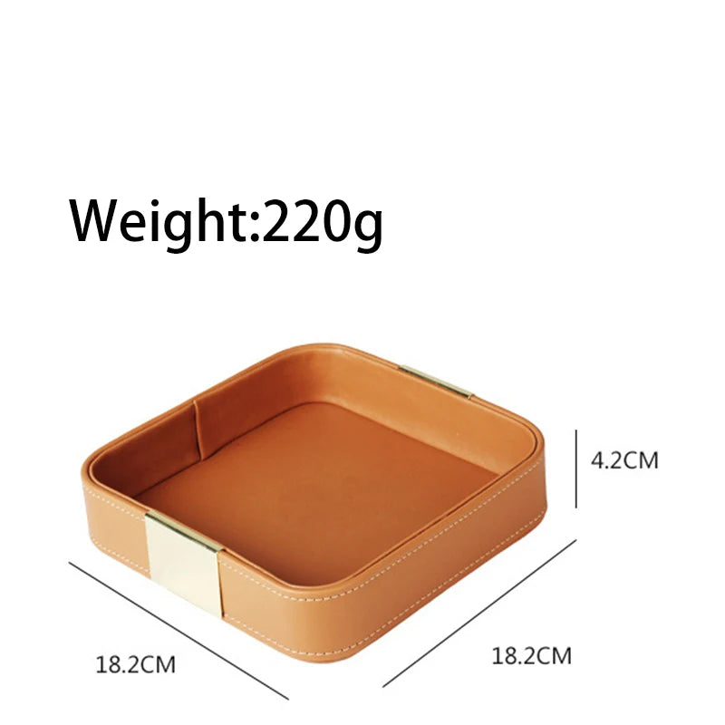 Moderne Leder Ablageschale für Schreibtisch & Flur – Minimalistische Aufbewahrung für Schlüssel, Schmuck, Uhr & Handy