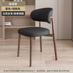 Italienischer Polster-Esszimmerstuhl aus Leder – Moderner Küchenstuhl mit Rückenlehne, High-Density Schaum &amp; stabilem Eisenrahmen im nordischen Design