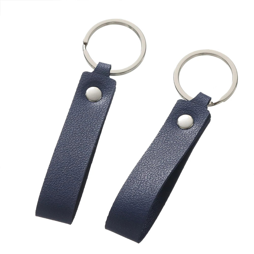 PU-Leder Schlüsselanhänger im Business-Stil – Klassischer Leder Keychain mit Metallelementen, 1–5 Stück, ideal für Auto, Geldbörse & Geschenk