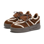 Damen Winter Sneaker aus echtem Leder – Gefütterte Flats mit rutschfester Sohle, stilvolle Freizeitschuhe 2025