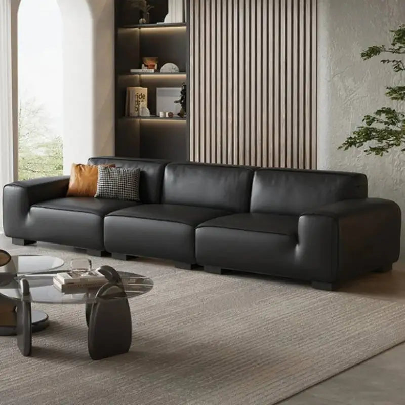 Nordisches Ecksofa in Schwarz – Modernes Relax Sofa im minimalistischen Stil mit Stauraum & Schlaffunktion für Wohnzimmer