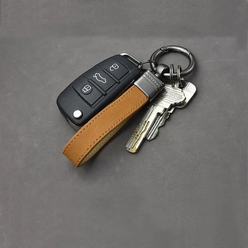 Luxuriöser Schlüsselanhänger aus echtem Leder – Hochwertiger Leder Keychain für Auto & Alltag, edles Business-Geschenk für Damen & Herren