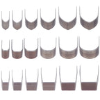 Juego de soportes de cuero de 18 piezas: V-Form, Quadrat y Rund aus Carbonstahl para Taschen, Gürtel y Lederhandwerk 