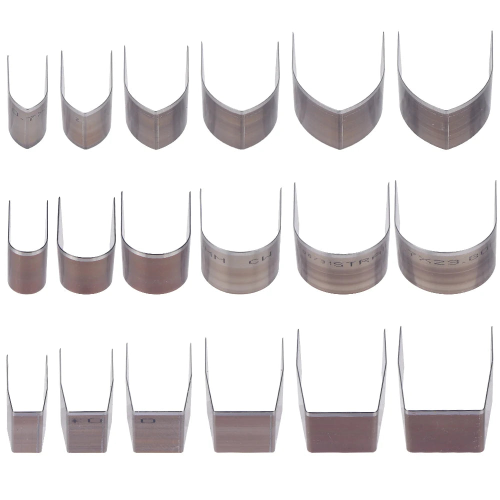 18-teiliges Leder Eckenstanzer Set – V-Form, Quadrat & Rund aus Carbonstahl für Taschen, Gürtel & Lederhandwerk