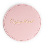 Runder Setzer aus Kunstleder – Wasserdicht &amp; Hitzebeständig | Moderner PU-Leder Getränkeuntersetzer für Tisch &amp; Zuhause 